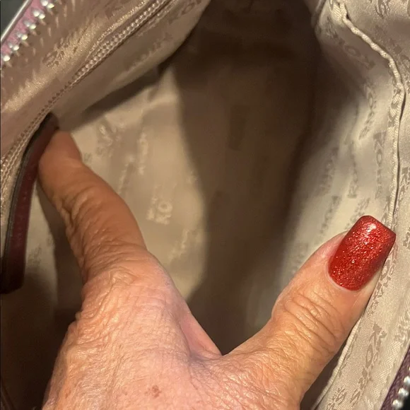 Michael Kors Cindy Dome Burgundy Crossbody Bag - Picture 10 of 10